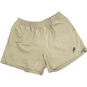 Gecko Shorts Tan Large Puerto Vallarta Mexico Vintage Pockets Lounge Comfy